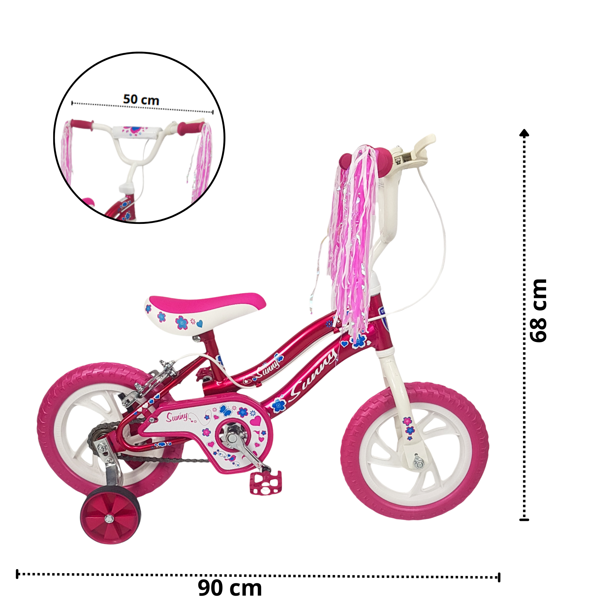 Foto 7 | Bicicleta Infantil Niñas R12 Ruedas Auxiliares Goma Unibike - Sunny