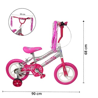 Foto 7 | Bicicleta Infantil Niñas R12 Ruedas Auxiliares Goma Unibike - Power