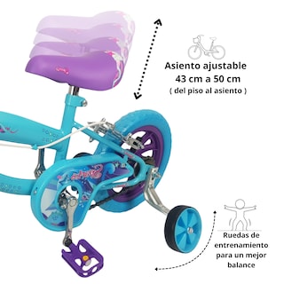 Foto 3 | Bicicleta Infantil Niñas R12 Ruedas Auxiliares Goma Unibike - Spark
