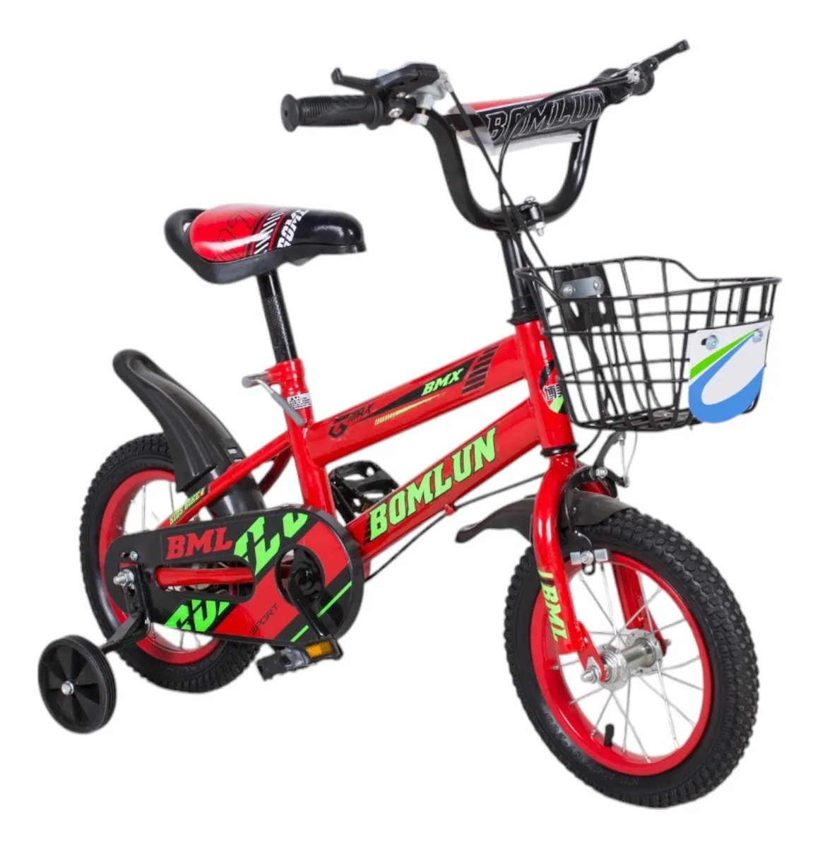 Bicicleta Entrenadora De Niños Aeiou Qk-01 R16 Sport Canasta Rojo