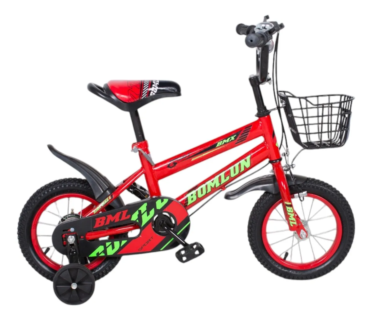 Foto 3 pulgar | Bicicleta Entrenadora De Niños Aeiou Qk-01 R16 Sport Canasta Rojo