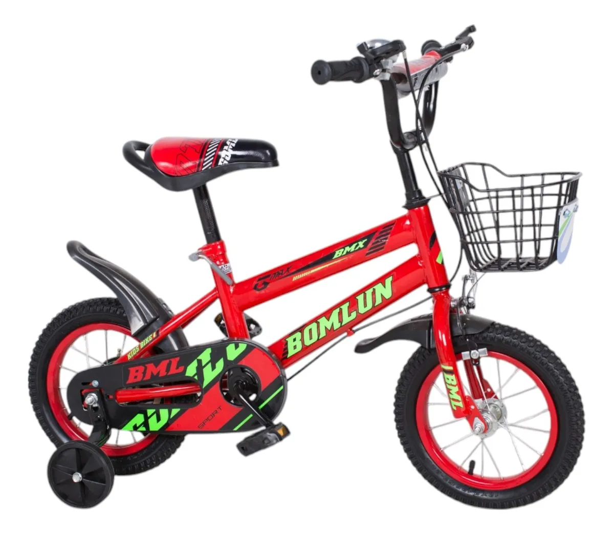 Foto 4 pulgar | Bicicleta Entrenadora De Niños Aeiou Qk-01 R16 Sport Canasta Rojo