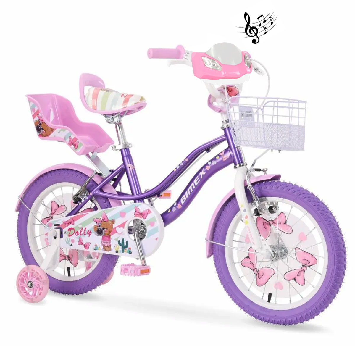 Bicicleta Gosa R12 Dolly C/luz Y Sonido Morado