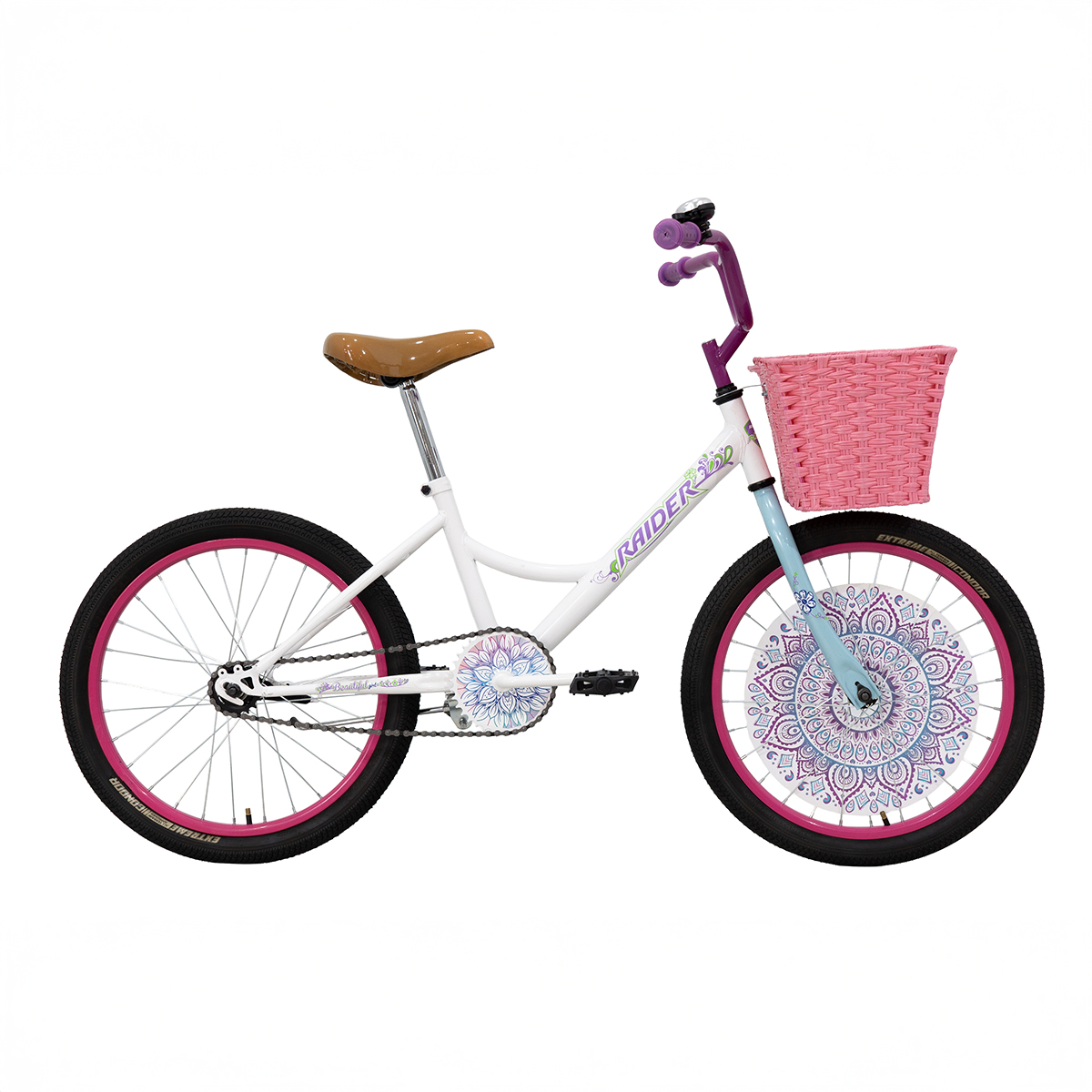 Foto 2 pulgar | Bicicleta Raider Beautiful Rodada 20 Blanco Infantil