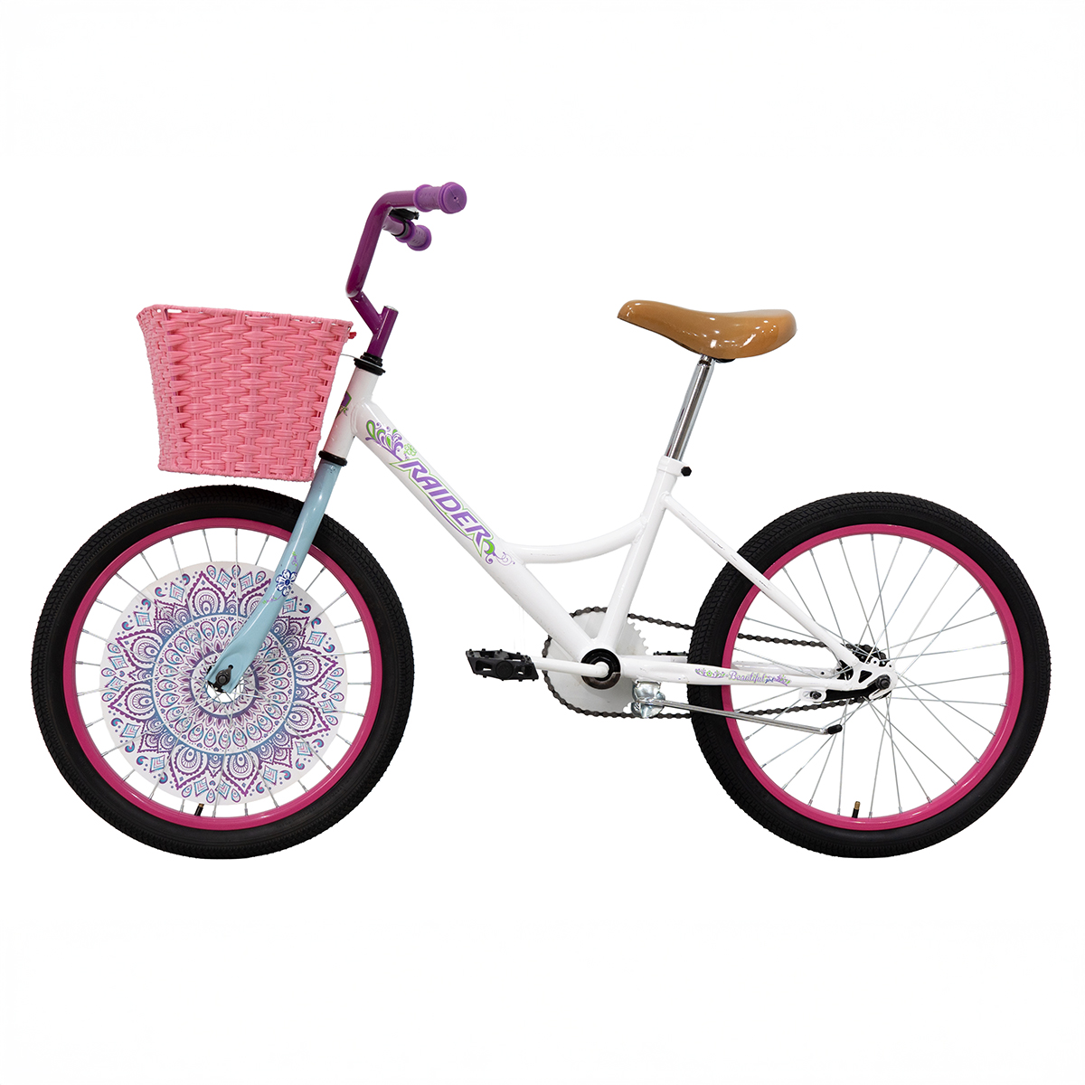 Foto 9 pulgar | Bicicleta Raider Beautiful Rodada 20 Blanco Infantil