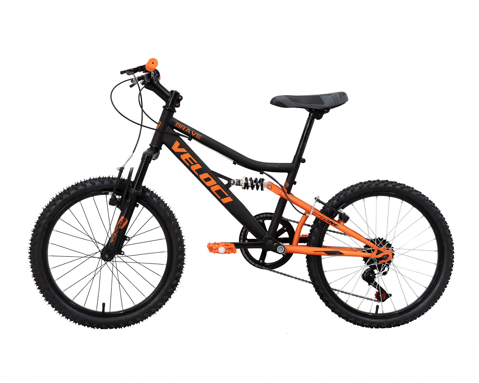 Foto 9 pulgar | Bicicleta Veloci Brave Rodada 20 Naranja Infantil