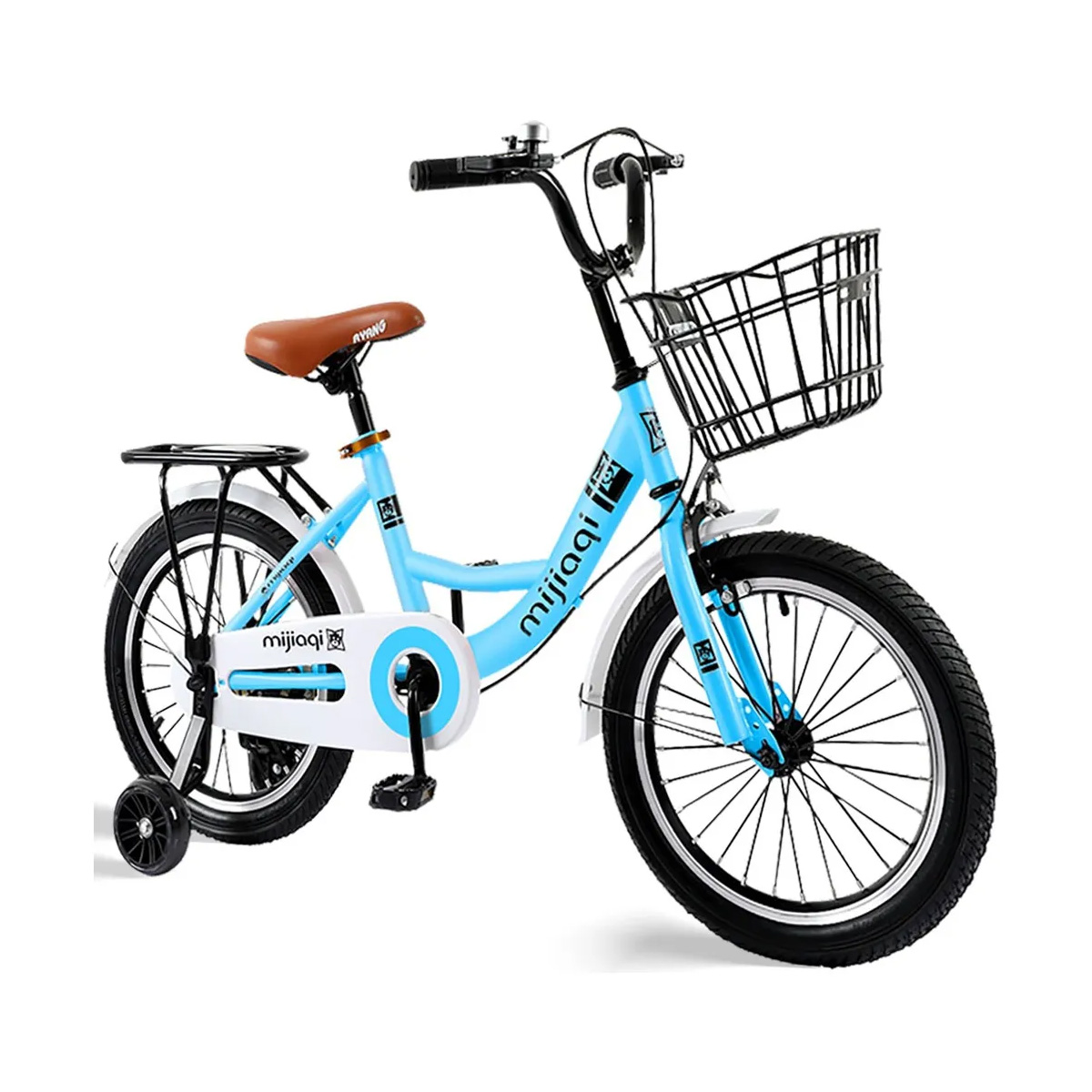 Foto 2 pulgar | Bicicleta Infantil R20 Para Niños Con Canastilla Y Ruedas De Entrenamiento Azul