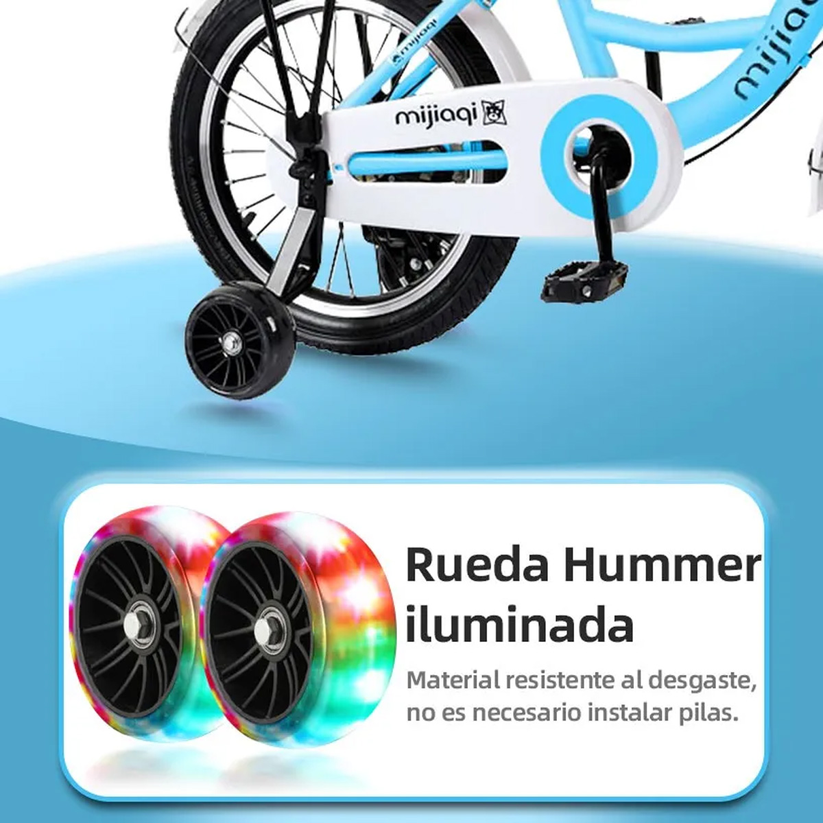 Foto 4 pulgar | Bicicleta Infantil R20 Para Niños Con Canastilla Y Ruedas De Entrenamiento Azul