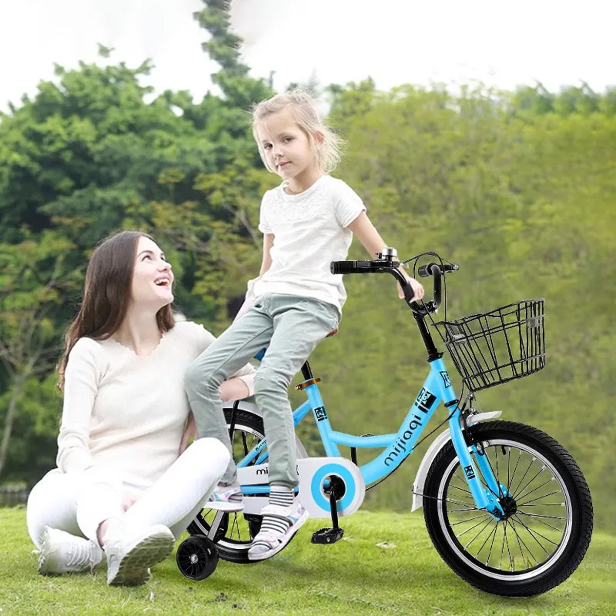 Foto 5 pulgar | Bicicleta Infantil R20 Para Niños Con Canastilla Y Ruedas De Entrenamiento Azul