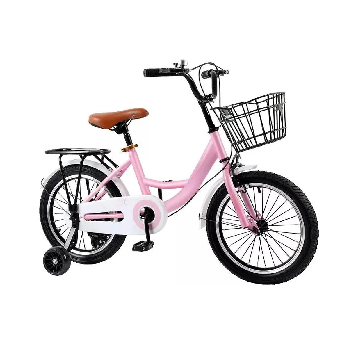 Foto 2 pulgar | Bicicleta Infantil R20 Para Niños Con Canastilla Y Ruedas De Entrenamiento Rosa