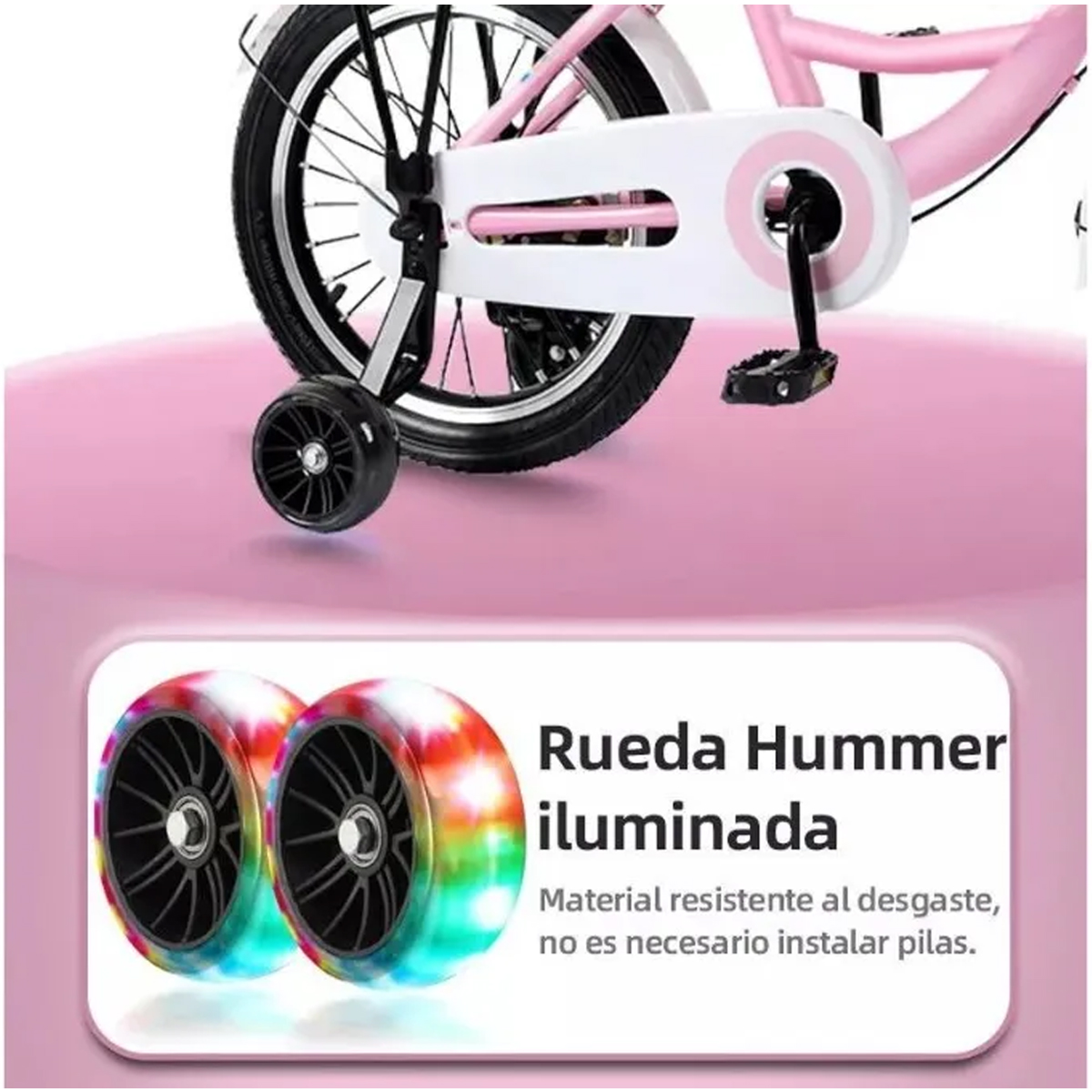 Foto 5 pulgar | Bicicleta Infantil R20 Para Niños Con Canastilla Y Ruedas De Entrenamiento Rosa