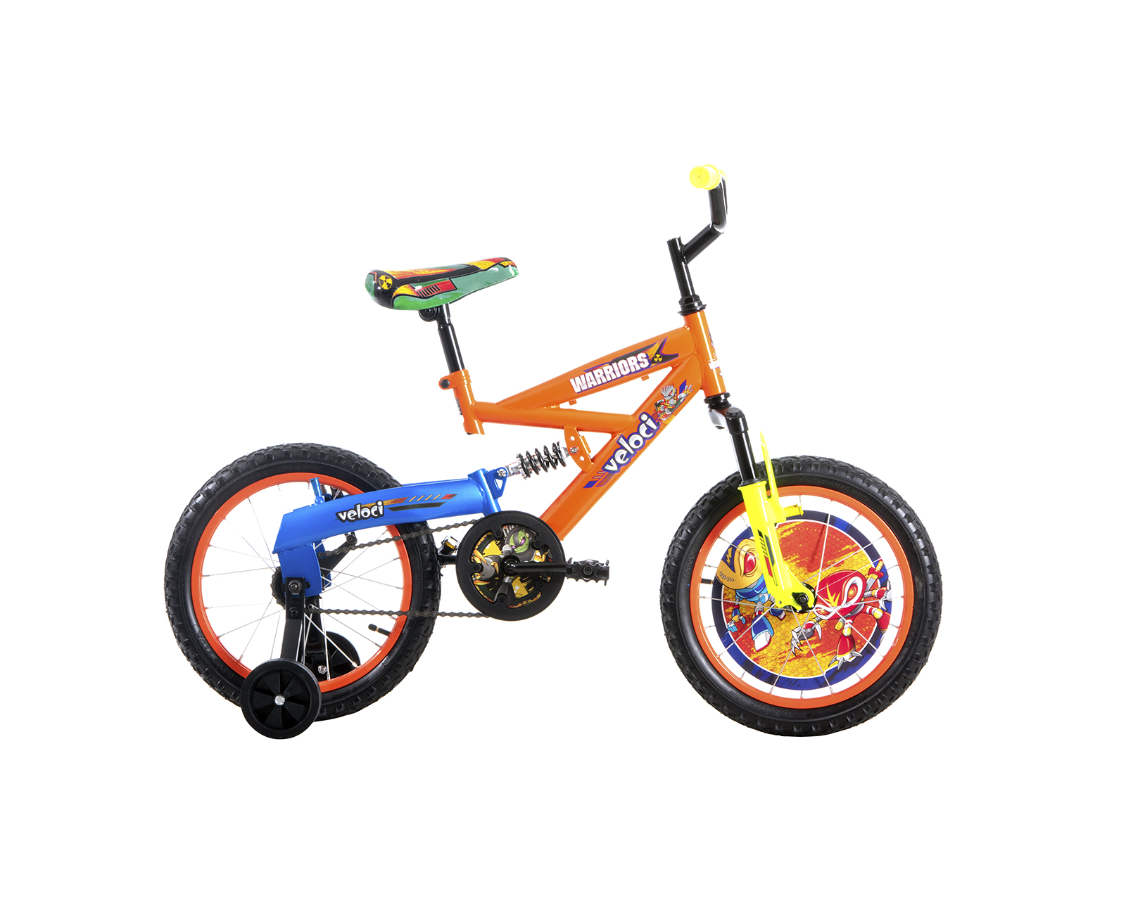 Foto 2 pulgar | Bicicleta Veloci Warriors Rodada 16 Naranja Infantil