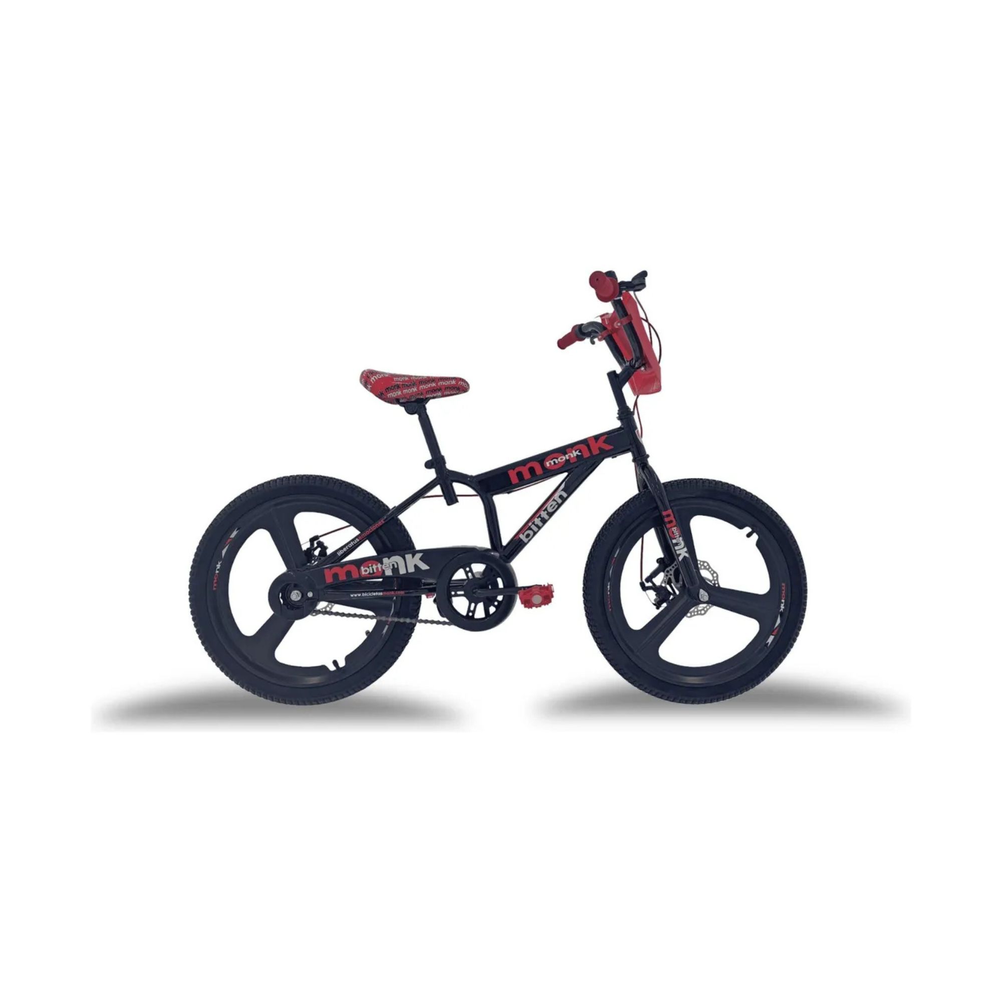 Foto 2 pulgar | Bicicleta Infantil Monk Bitten Rodada 20 Negro Rojo