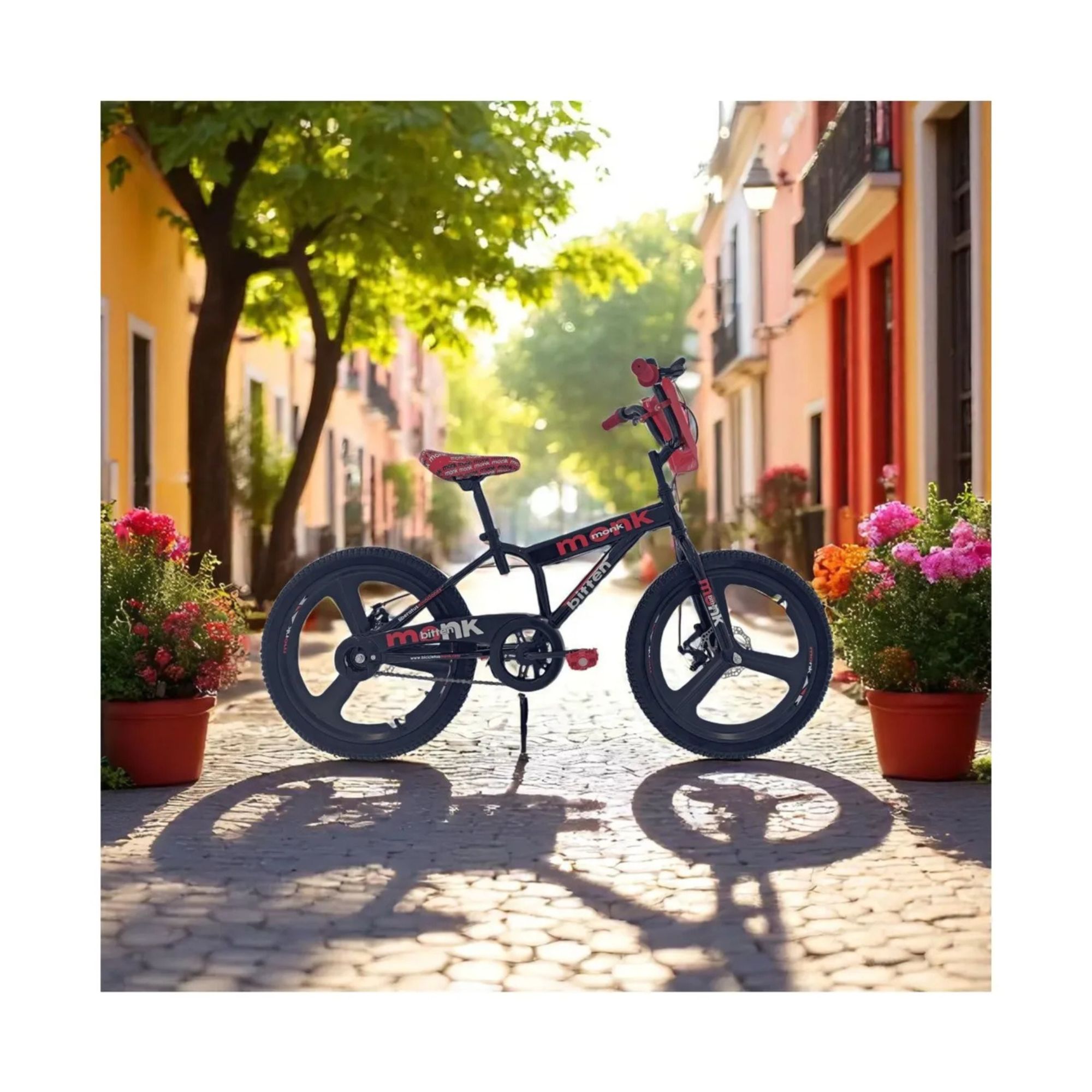 Foto 7 pulgar | Bicicleta Infantil Monk Bitten Rodada 20 Negro Rojo