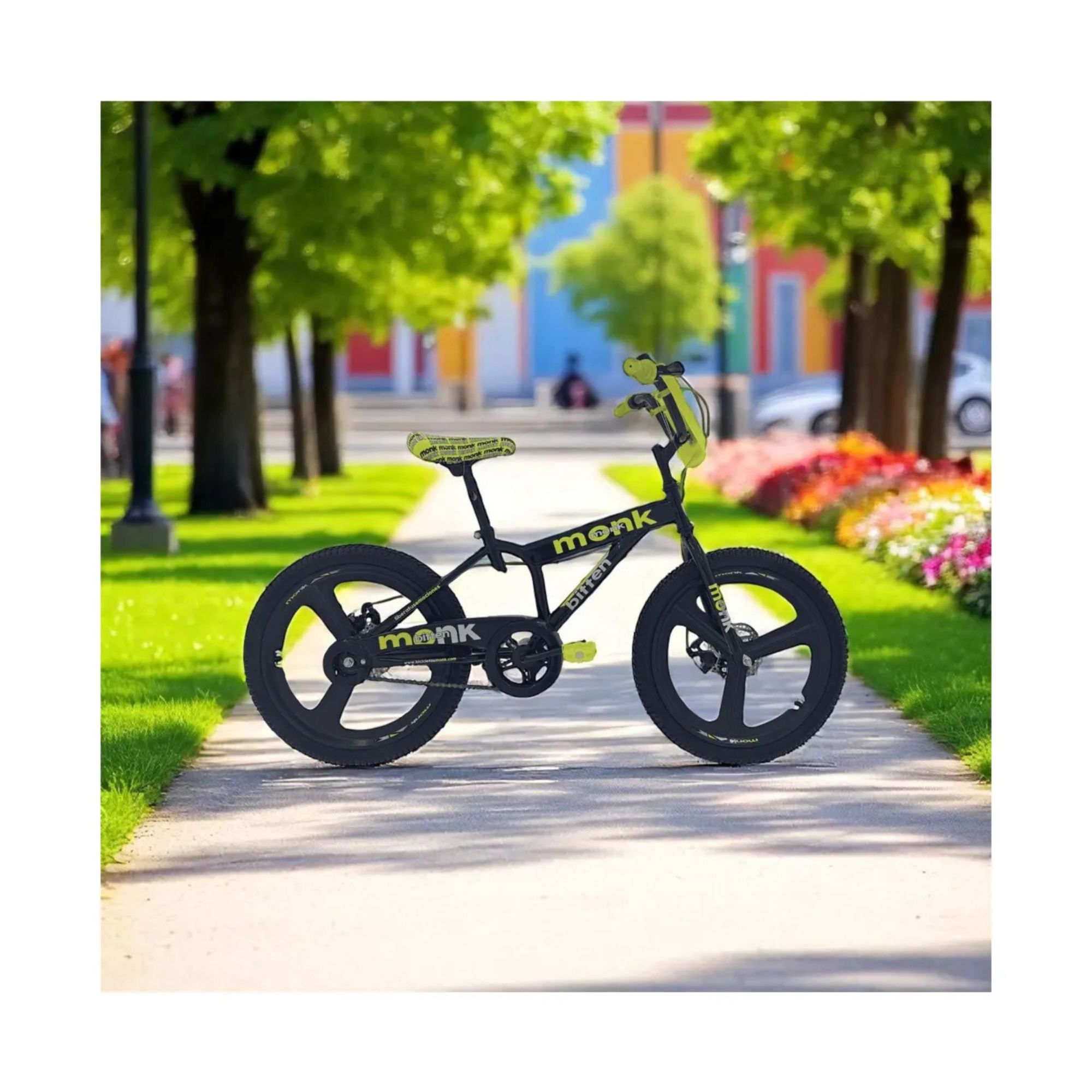 Foto 7 pulgar | Bicicleta Infantil Monk Bitten Rodada 20 Negro Amarilla