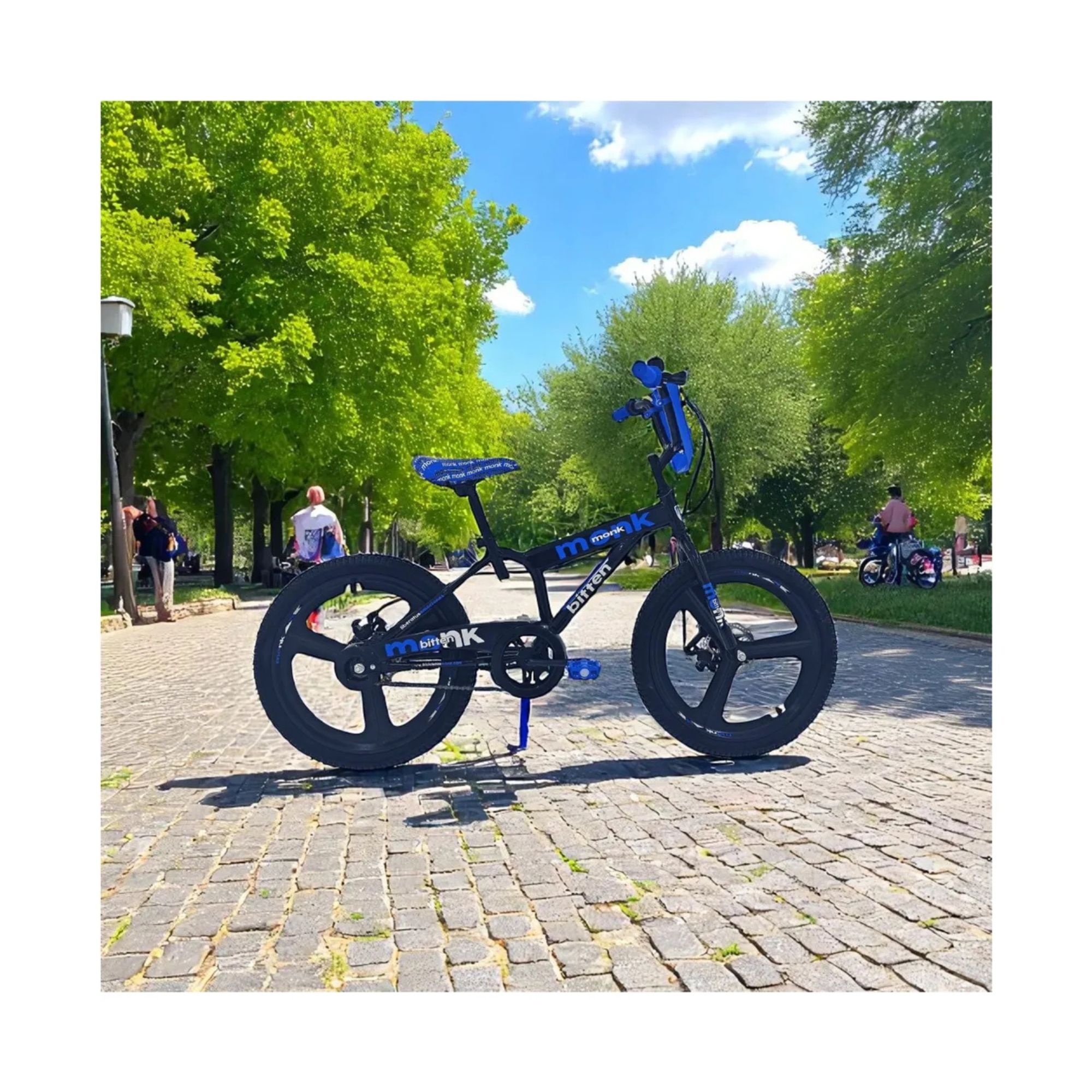 Foto 7 pulgar | Bicicleta Infantil Monk Bitten Rodada 20 Negro Azul