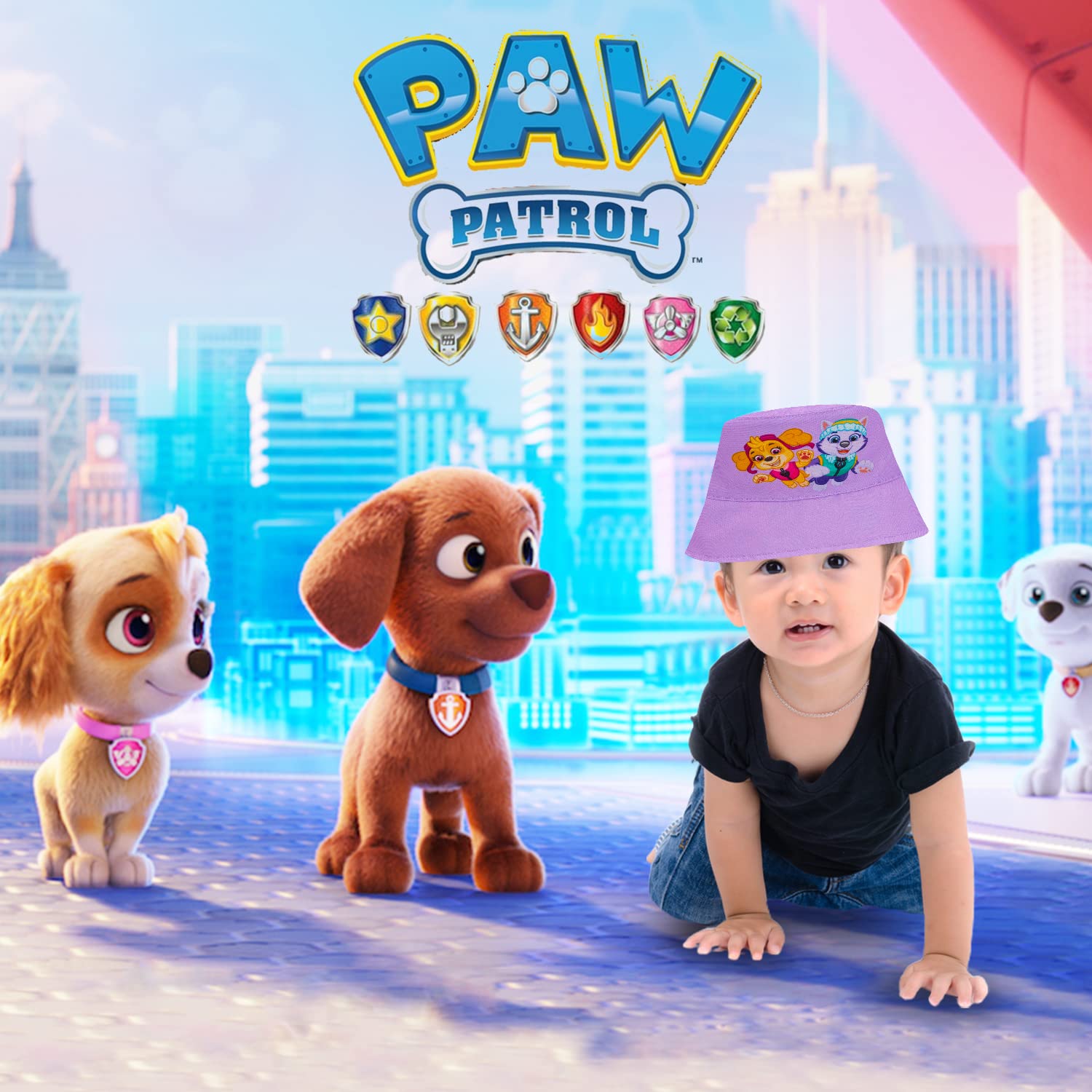 Foto 5 pulgar | Sombrero Reversible Paw Patrol Para Niños Pequeños De 2 A 5 Años, Color Morado - Venta Internacional.