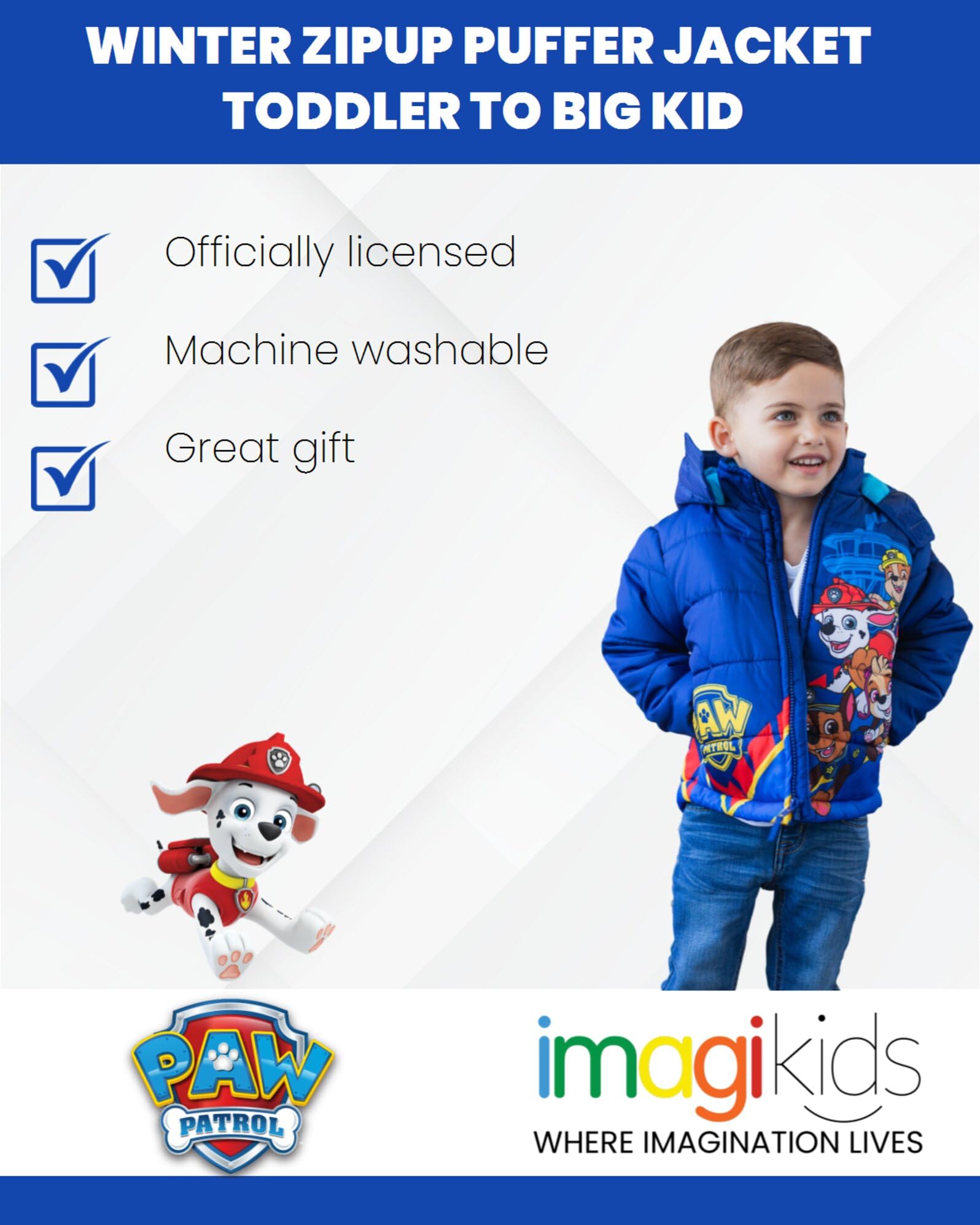 Foto 7 pulgar | Abrigo De Invierno, Chaqueta Acolchada De La Patrulla Canina Para Niños - Venta Internacional.