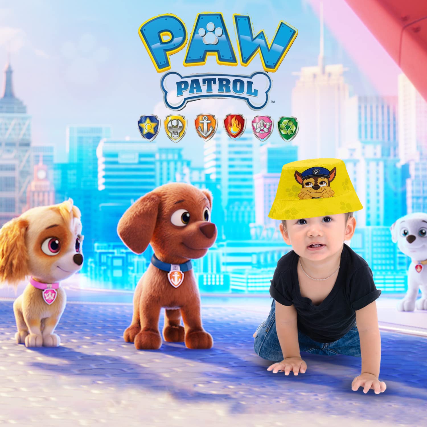 Foto 5 pulgar | Sombrero Reversible Para El Sol Paw Patrol Para Niños Pequeños De 2 A 5 Años - Venta Internacional.