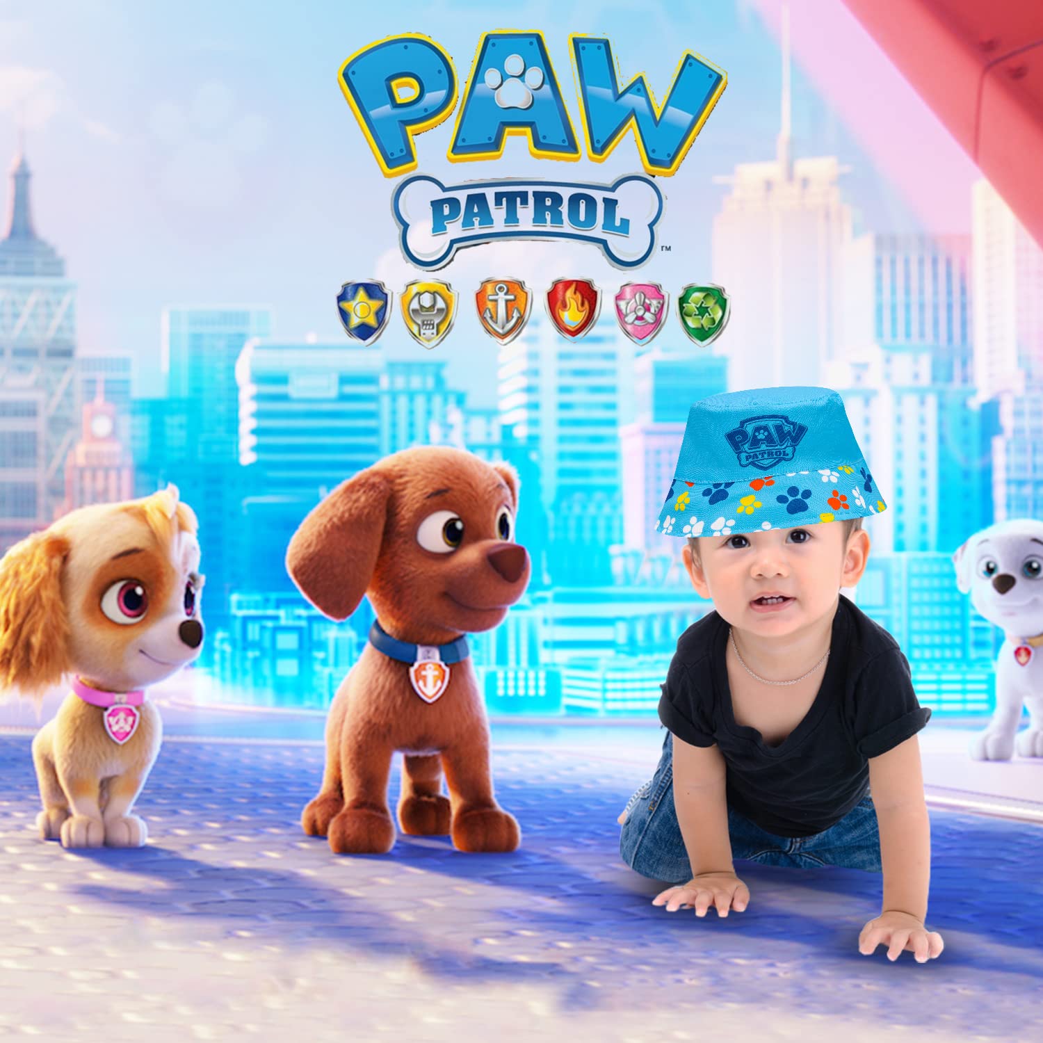 Foto 5 pulgar | Sombrero Reversible Para El Sol Paw Patrol Para Niños Pequeños De 2 A 5 Años - Venta Internacional.