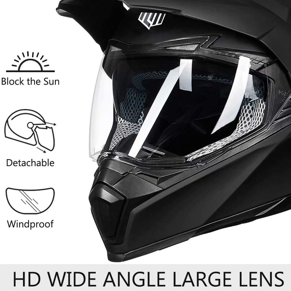 Foto 5 pulgar | Casco De Moto Ilm Off Road Integral Con Certificación Dot 606v - Venta Internacional.