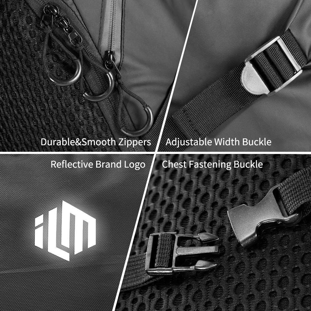 Foto 6 pulgar | Mochila Ilm Para Casco De Moto, De Gran Capacidad, Impermeable - Venta Internacional.