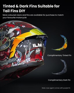 Foto 6 | Casco De Moto Ilm Full Face Dot Z501 Armor Red (l) - Venta Internacional.