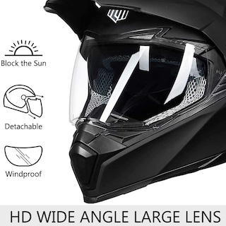 Foto 4 | Casco De Moto Ilm Off Road Dual Sport Full Face 606v - Venta Internacional.