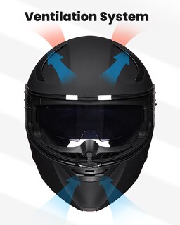 Foto 3 | Casco De Moto Ilm Ws206 Con Doble Visera Abatible, Cara Completa, Dot - Venta Internacional.