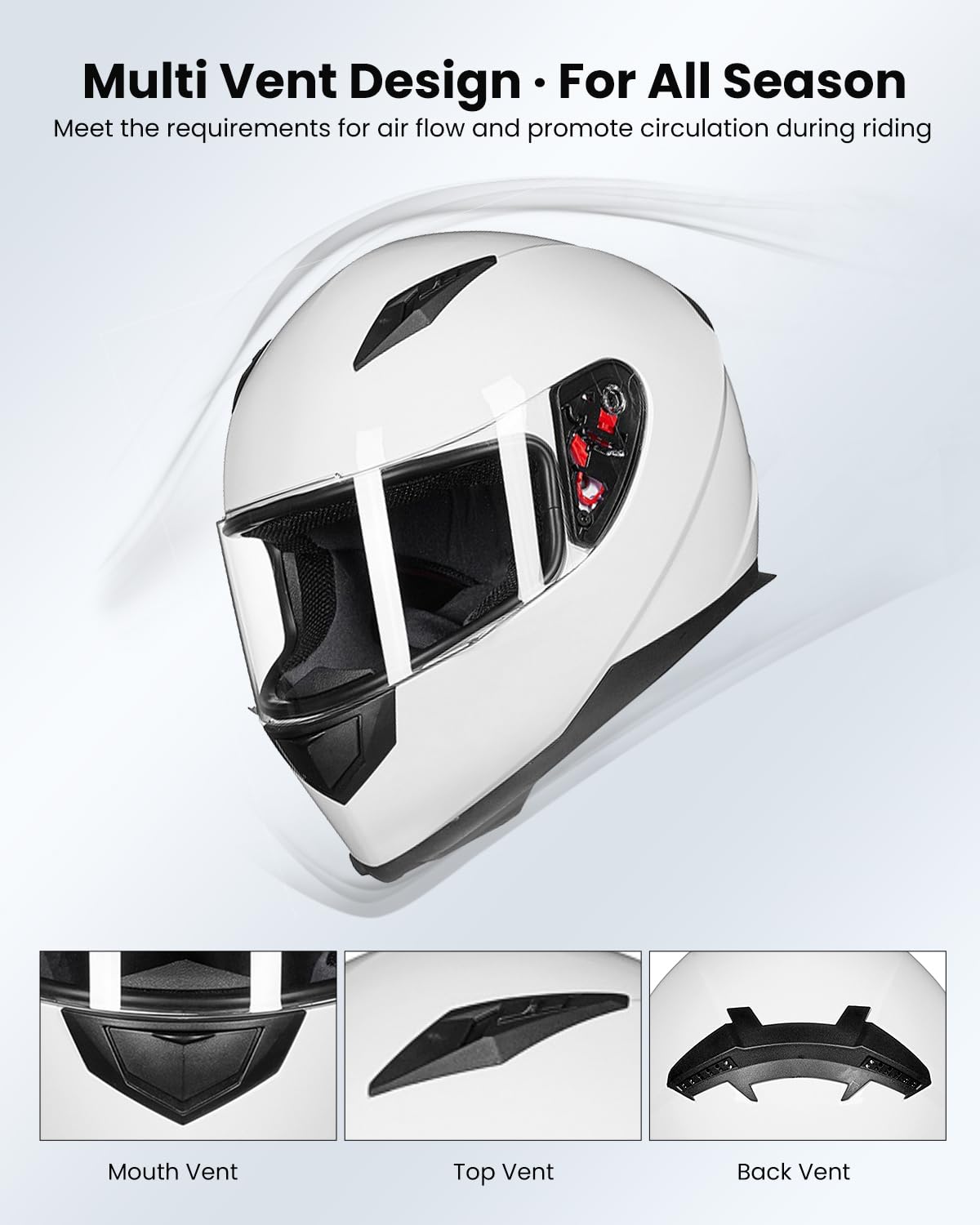Foto 4 pulgar | Casco De Moto Ilm Integral Con Bufanda De Invierno Dot - Venta Internacional.