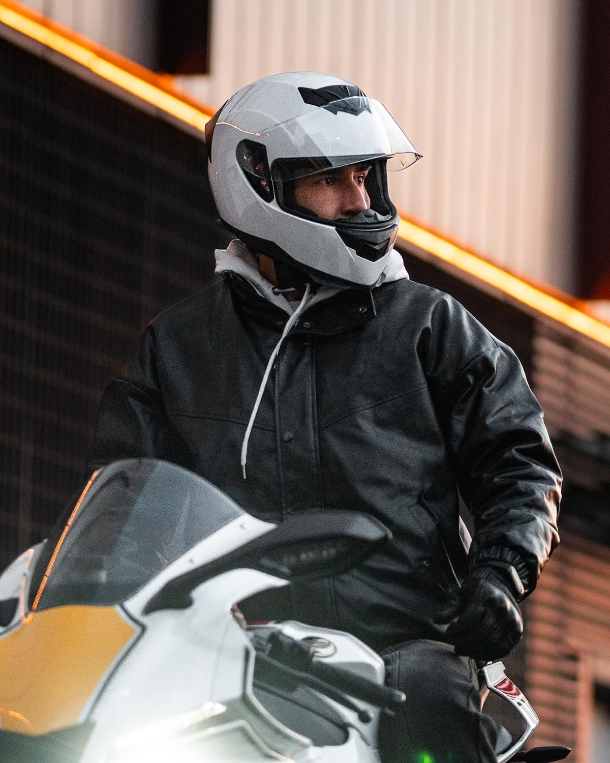 Foto 7 pulgar | Casco De Moto Ilm Integral Con Bufanda De Invierno Dot - Venta Internacional.