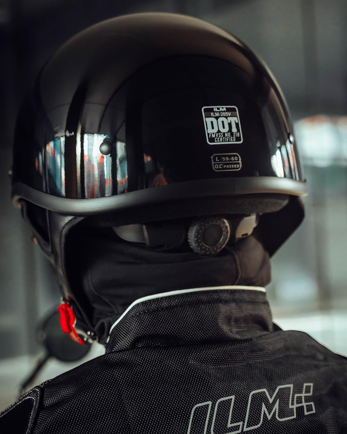 Foto 8 pulgar | Medio Casco De Moto Ilm 205v, Visor Solar De Cara Abierta Dot - Venta Internacional.