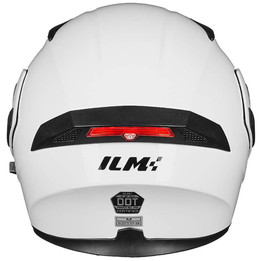 Foto 6 pulgar | Casco De Moto Ilm 902ls Con Doble Visera Led Abatible Y Frontal - Venta Internacional.