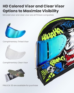 Foto 5 | Casco De Moto Ilm Full Face Dot Z501 Surprise Yellow - Venta Internacional.