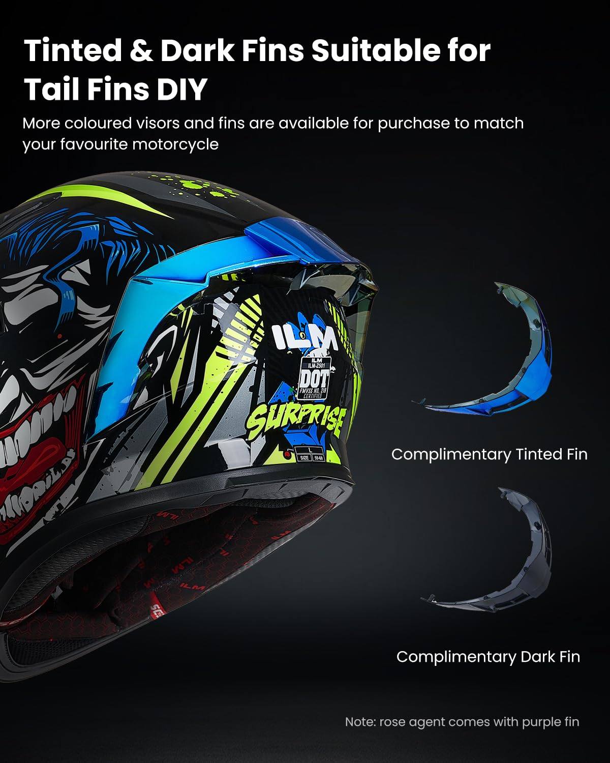 Foto 7 pulgar | Casco De Moto Ilm Full Face Dot Z501 Surprise Yellow - Venta Internacional.