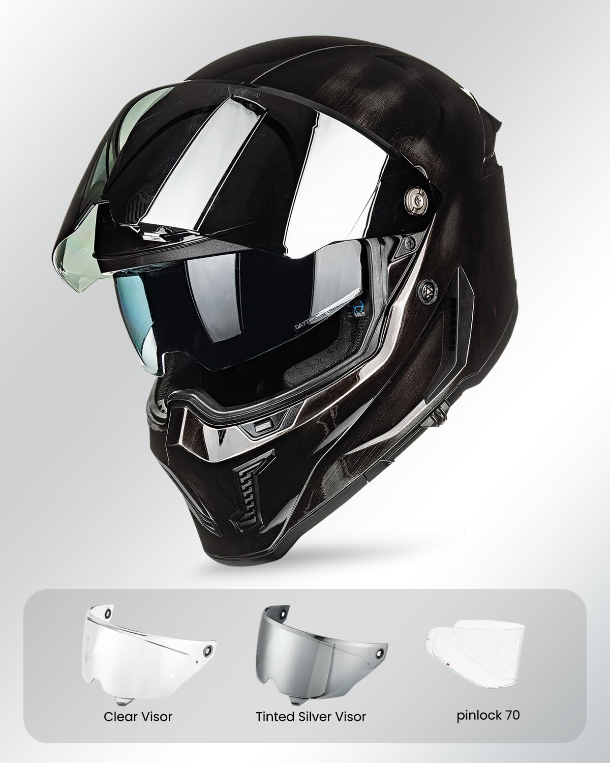 Foto 6 pulgar | Casco De Moto Ilm Mf509 Integral Dot Ece Para Adulto - Venta Internacional.