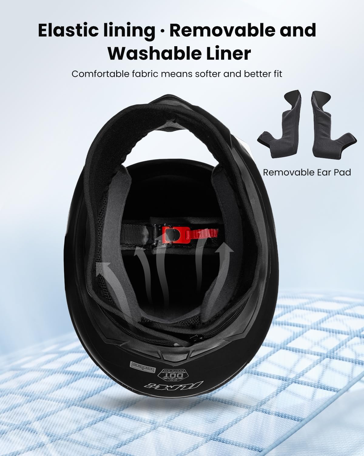 Foto 5 pulgar | Casco De Moto Ilm Integral Con Bufanda De Invierno Dot - Venta Internacional.