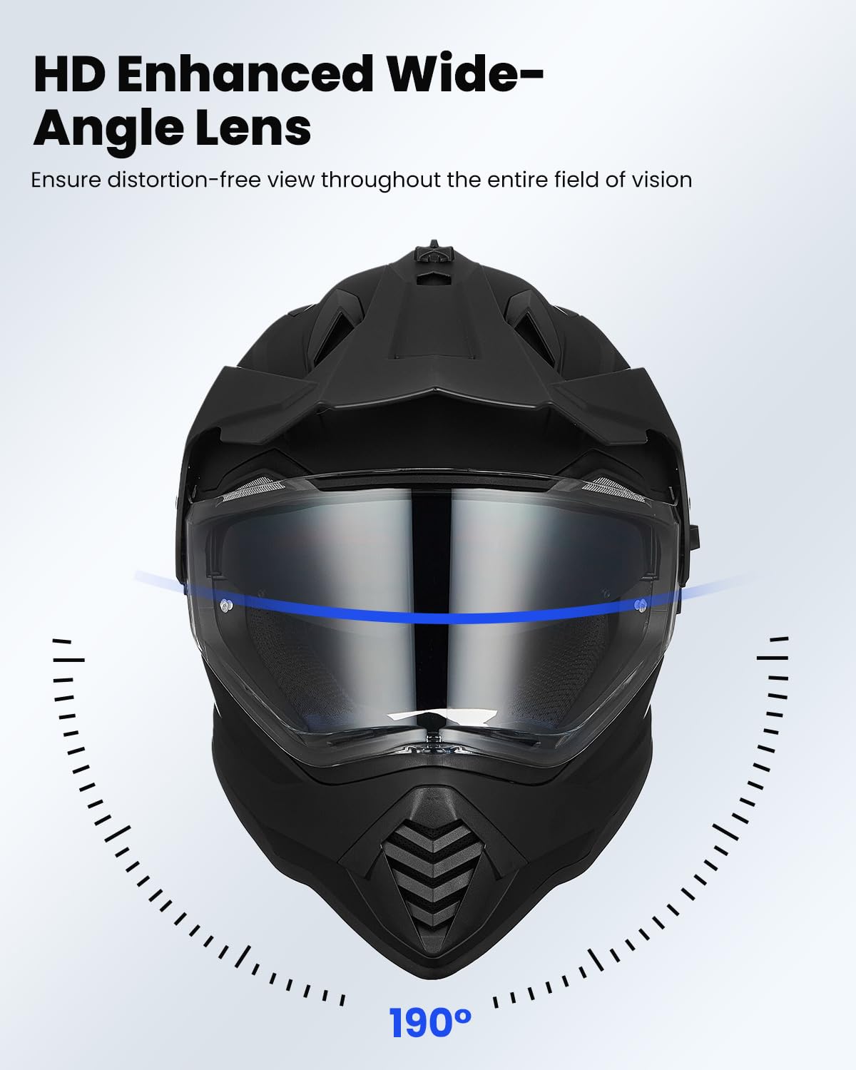 Foto 5 pulgar | Casco De Moto Ilm Dual Sport Adventure Ws902 Matte Black M - Venta Internacional.