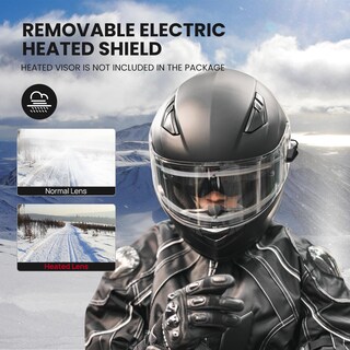 Foto 3 | Casco Integral Para Moto De Nieve Ilm Modelo 129, Negro Mate - Venta Internacional.