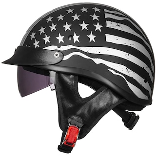 Foto 1 | Medio Casco De Moto Ilm 205v, Visor Solar De Cara Abierta Dot (s) - Venta Internacional.