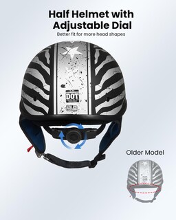 Foto 3 | Medio Casco De Moto Ilm 205v, Visor Solar De Cara Abierta Dot (s) - Venta Internacional.