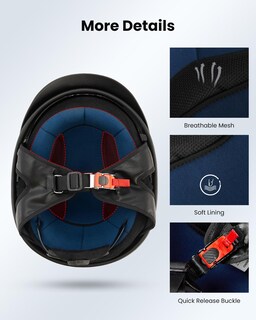Foto 5 | Medio Casco De Moto Ilm 205v, Visor Solar De Cara Abierta Dot (s) - Venta Internacional.