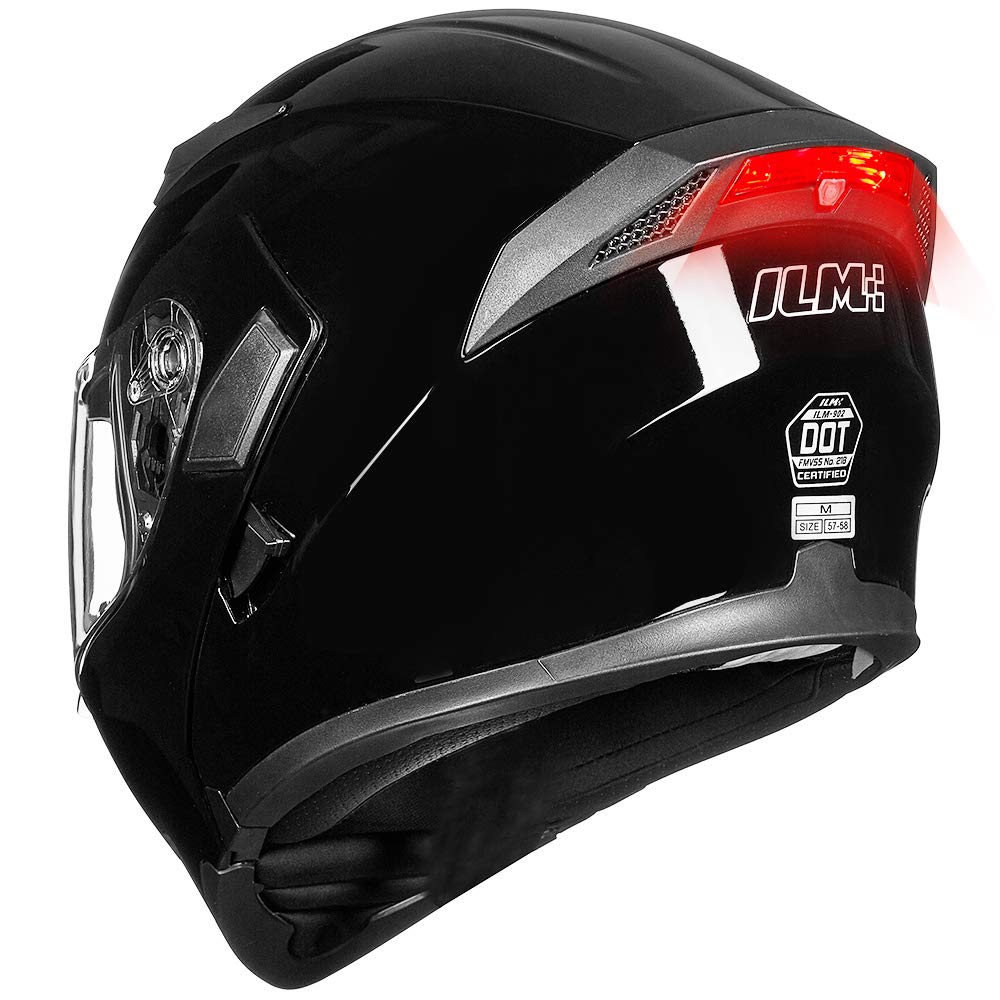 Casco De Moto Ilm 902l Con Doble Visera Led Abatible Y Frontal - Venta Internacional.