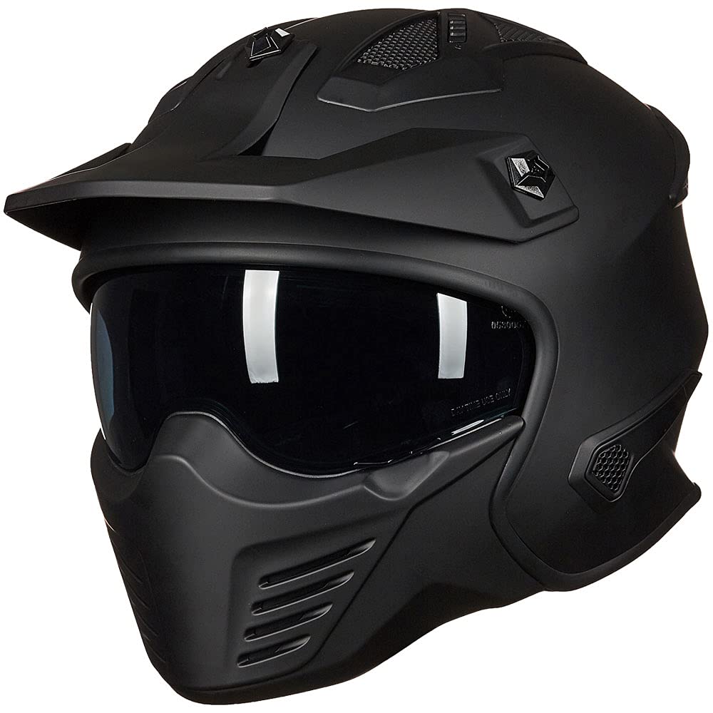 Foto 2 pulgar | Casco Ilm Open Face Motorcycle 3/4 Half Dot 726x Negro Mate - Venta Internacional.