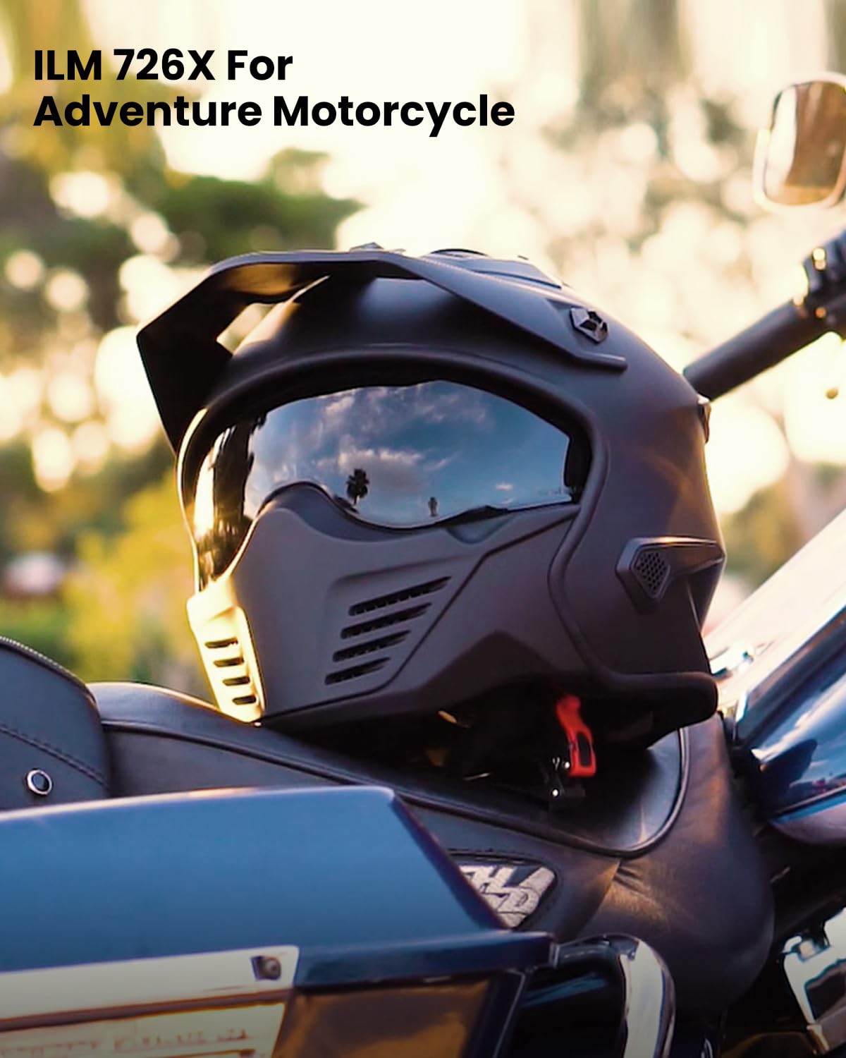 Foto 7 | Casco Ilm Open Face Motorcycle 3/4 Half Dot 726x Negro Mate - Venta Internacional.