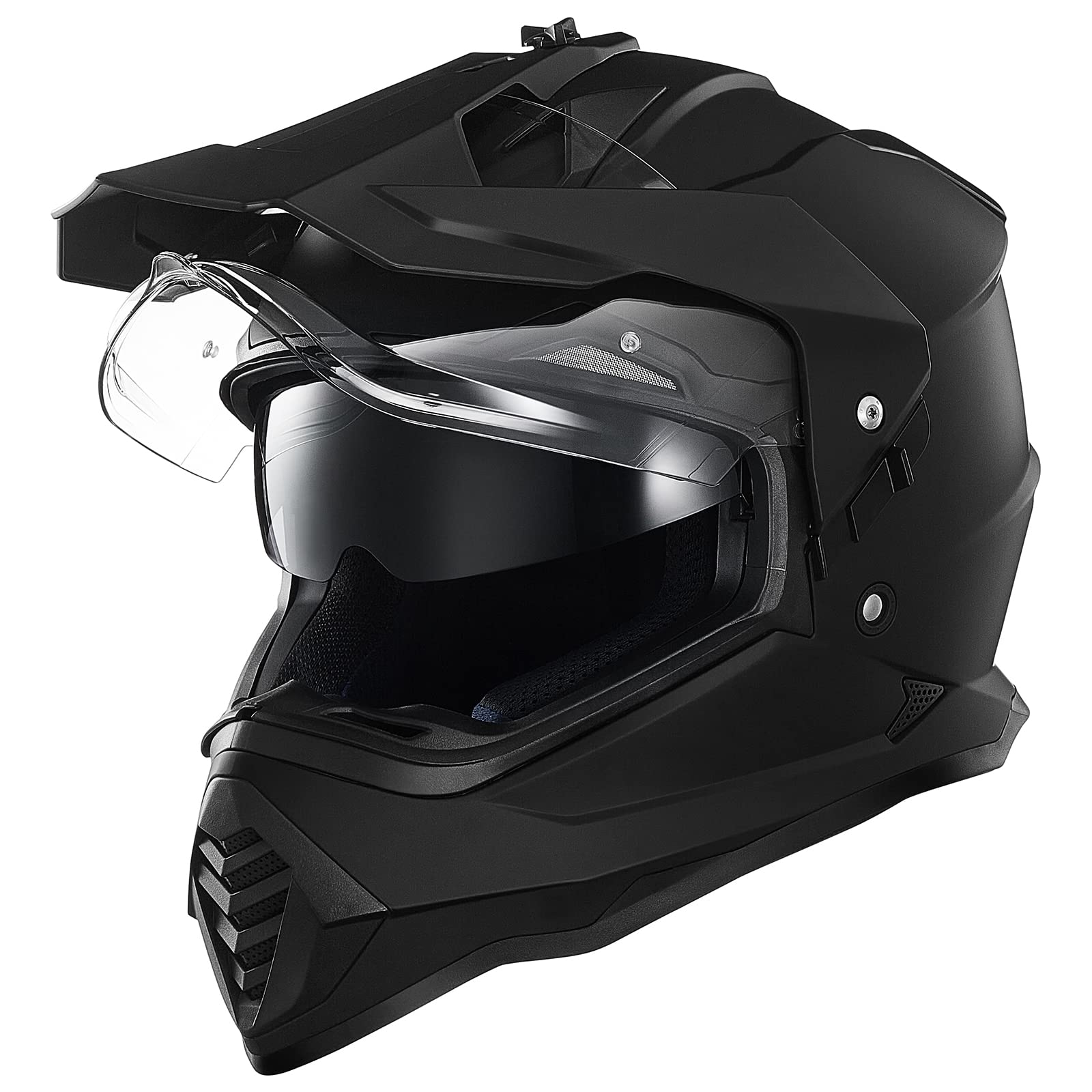 Casco De Moto Ilm Dual Sport Adventure Ws902 Negro Mate - Venta Internacional.