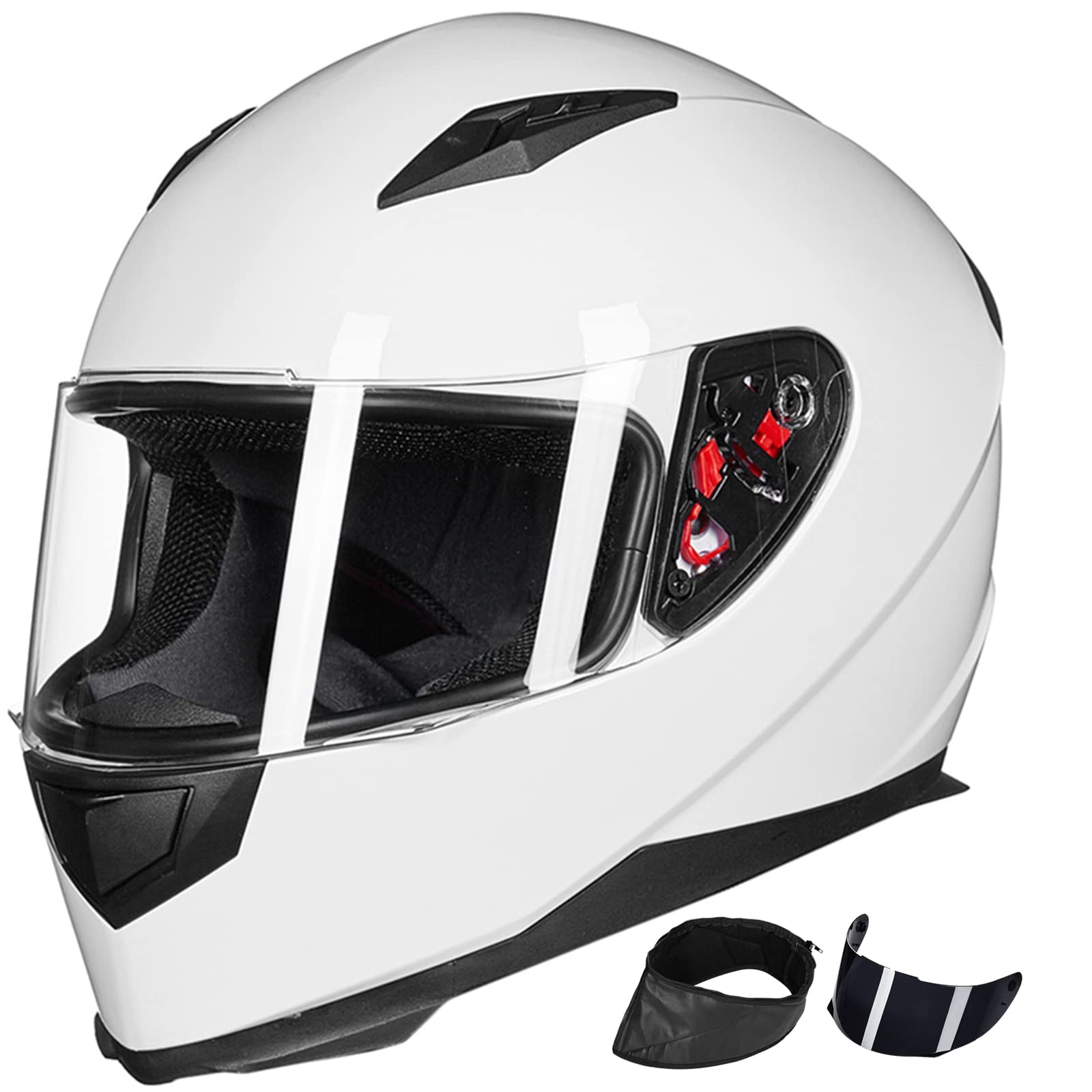 Foto 2 pulgar | Casco De Moto Ilm Integral Dot Modelo Jk313 (l, Blanco) - Venta Internacional.