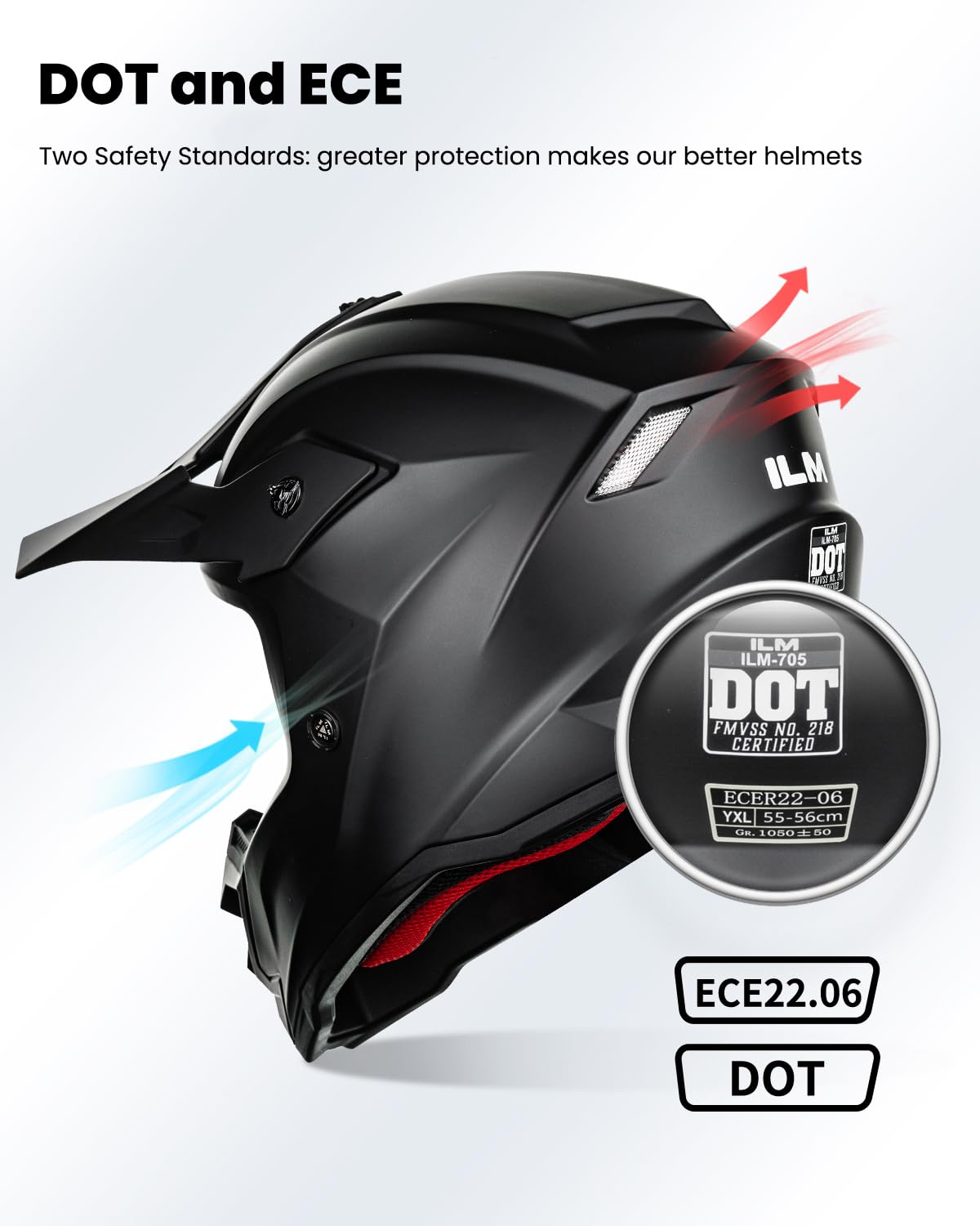 Foto 4 pulgar | Casco Ilm Youth Atv Para Niños, Moto De Cross, Bmx, Todoterreno - Venta Internacional.