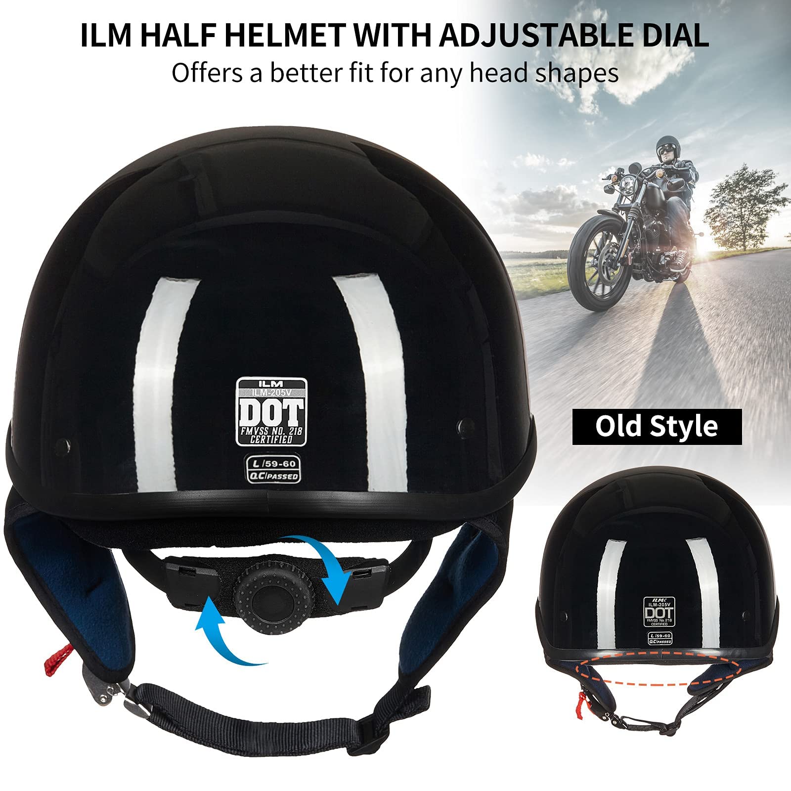 Foto 2 | Parasol Ilm 205v Para Moto, Semicasco, Aprobado Por El Dot - Venta Internacional.