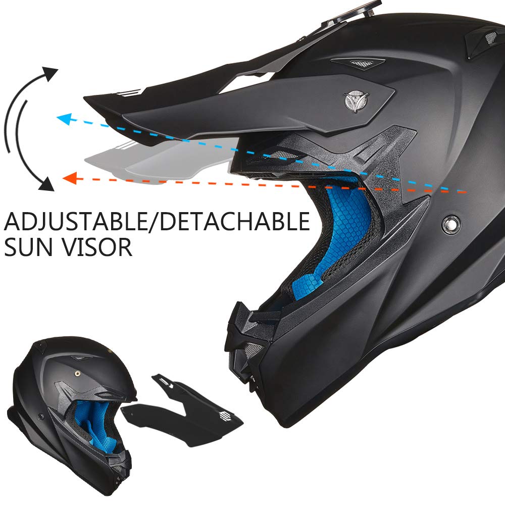 Foto 4 pulgar | Casco De Moto De Cross Ilm Modelo 216 Negro Mate Para Adulto (m) - Venta Internacional.